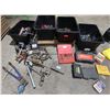 Image 1 : Qty 4 Bins Misc Hand Tools: Ratchets & Sockets, Bolt Cutters, Drivers, Wrenches, etc