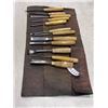 Image 1 : LEATHER POUCH OF SWISS MADE CARVING TOOLS
