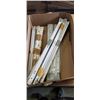 Image 2 : TRAY OF SHOP HARDWARE, CART WHEELS, TOWELS ETC AND TRAY OF DRAWER SLIDES