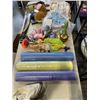 Image 2 : BOX OF FOIL BALLOONS, LIGHT UP NECKLACES, SACAGAWEA DOLL AND MORE