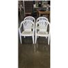 Image 1 : 4 WHITE PATIO CHAIRS