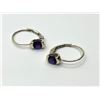 Image 2 : STERLING SILVER NATURAL AMETHYST (0.90CT) LEVER BACK EARRINGS, W/A $300.00. AMETHYST IS THE BIRTHSTO