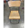 Image 2 : 12 RETRO WOOD AND METAL STACKING CHAIRS