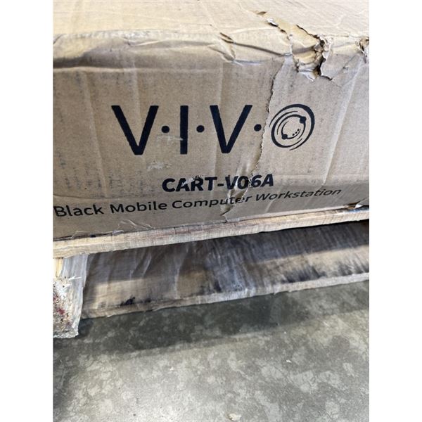 VIVO BLACK MOBILE COMPUTER WORKSTATION