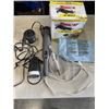 Image 2 : BOX OF MOLE TRAP, HEATING PAD, SHARK WAND VACUUM AND MORE