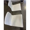 Image 2 : 2 WHITE MODERN CHROME BASE STOOLS