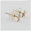 Image 2 : 14KT YELLOW GOLD STAR SHAPE EARRINGS, RETAIL $350.00.