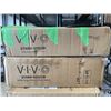 Image 2 : 2 VIVO SINGLE MONITOR DESK MOUNTS, DUAL MONITOR DESK STAND AND KEYBOARD TRAY
