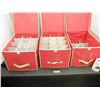 Image 1 : 3 Christmas ornament storage bins with some ornaments