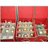 Image 2 : 3 Christmas ornament storage bins with some ornaments