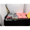 Image 1 : Lot of tools including cordless drill with battery and charger, sockets, saw, 5 safety vests and mor