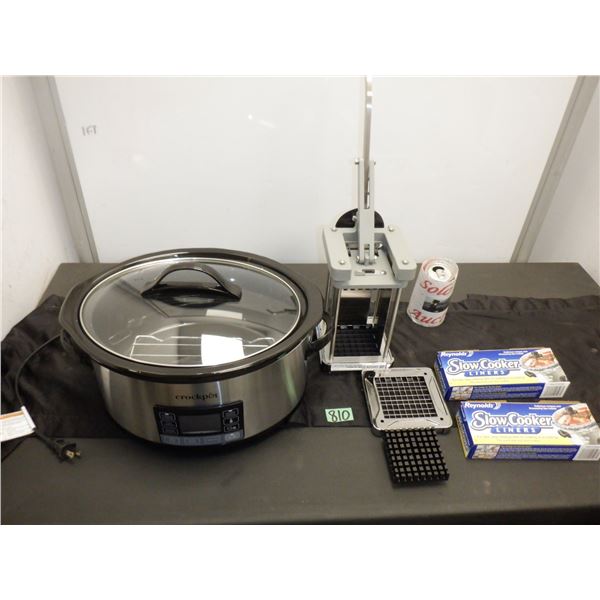Crockpot slow cooker and french fry press