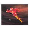 Image 1 : A Signed Flash "Fastest Man Alive" Justice League Limited Giclee Print.