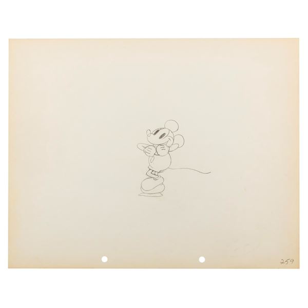 A Mickey Mouse "Around the World in 80 Minutes" Production Drawing.