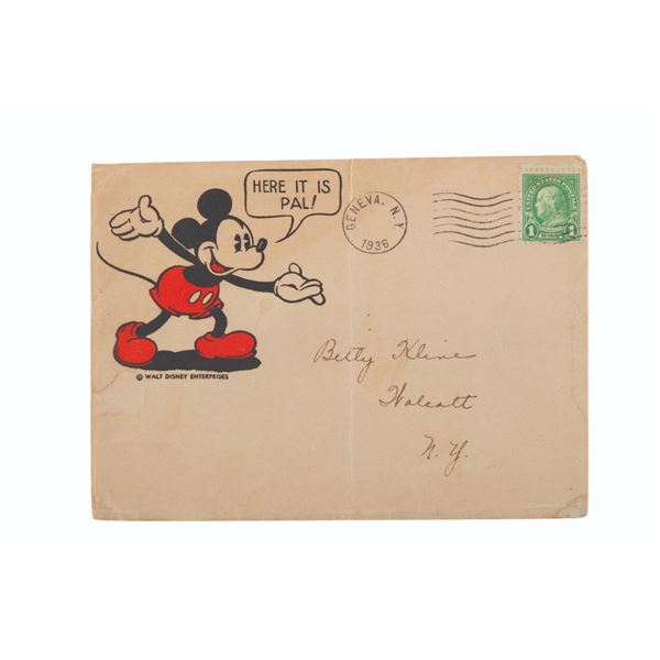 A 1936 Mickey Mouse Envelope.
