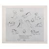 Image 1 : A "Snow White and the Seven Dwarfs" Chipmunk Model Sheet.