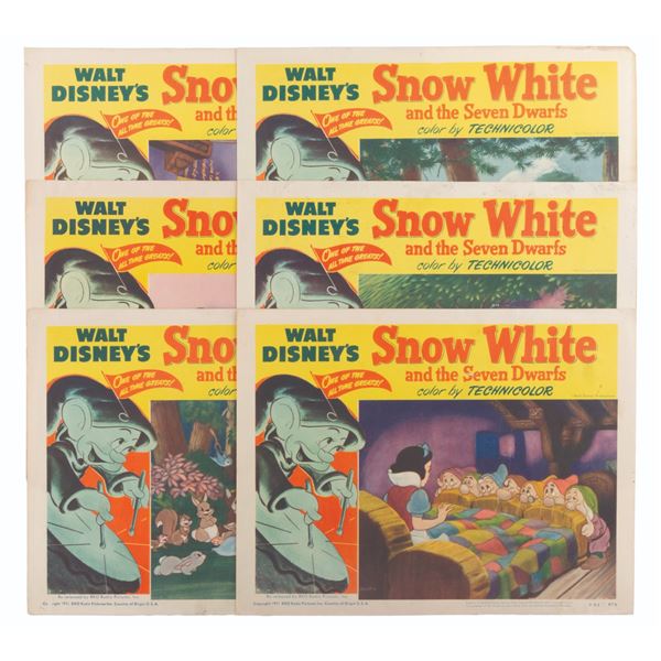 A Set of "Snow White" 1951 Re-release Lobby Cards.