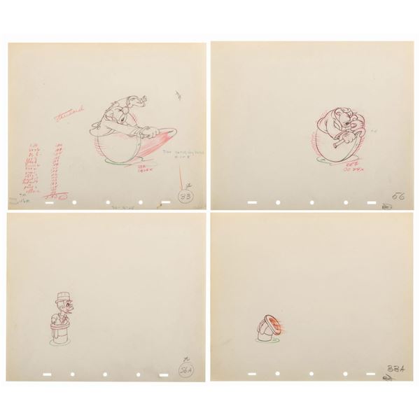 A Collection of "Mother Goose Goes Hollywood" Drawings.