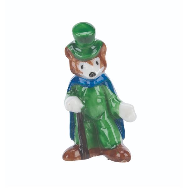 A Tiny "Pinocchio" Honest John Foulfellow Ceramic Figurine.