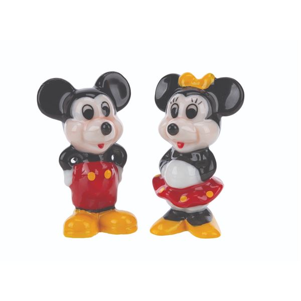 Mickey & Minnie Small Ceramic Figurines.