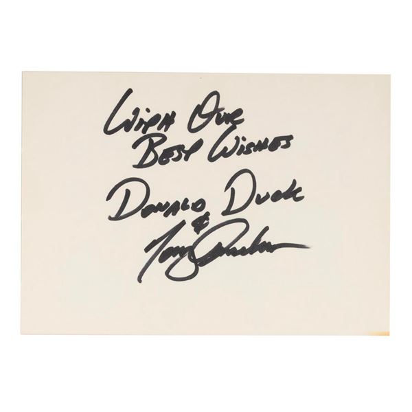 A Tony Anselmo Voice of Donald Duck Autograph.