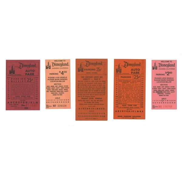A Collection of Disneyland Parking Receipts.