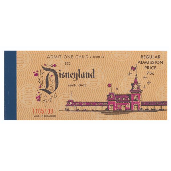 A 1968 Child 10 Attraction Ticket Book.