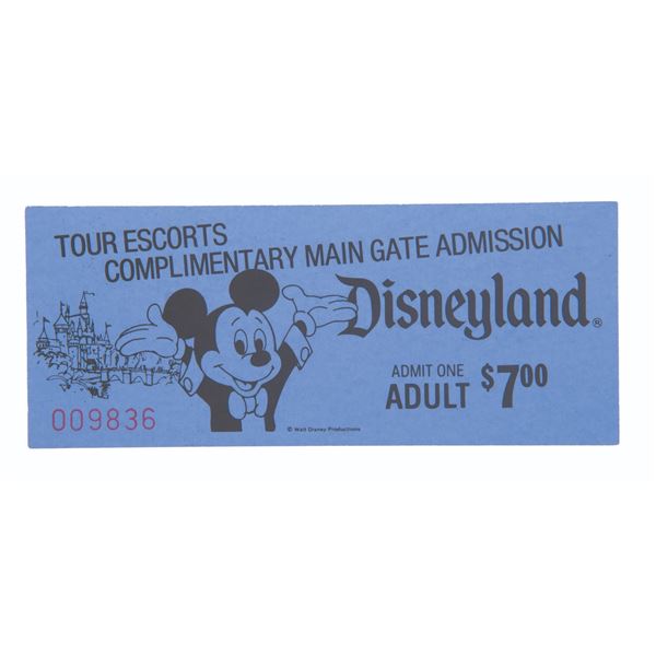 A Tour Escort Complimentary Main Gate Admission Ticket.