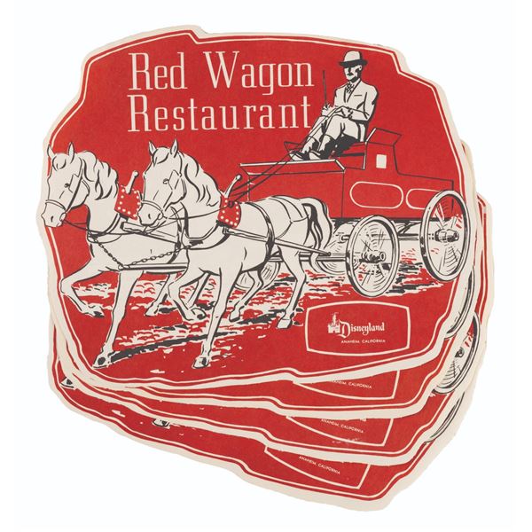 A Collection of Disneyland Red Wagon Inn Children's Menus.