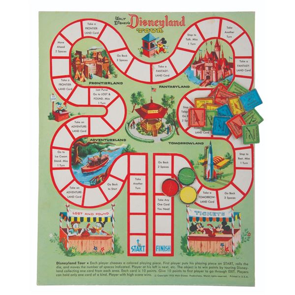 A Rare 1955 Walt Disney's Disneyland Tour Game.