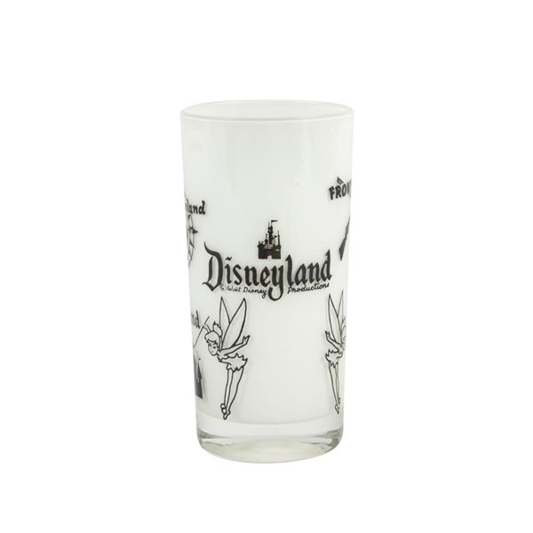 A Disneyland Tinker Bell and Themed Lands Glass.