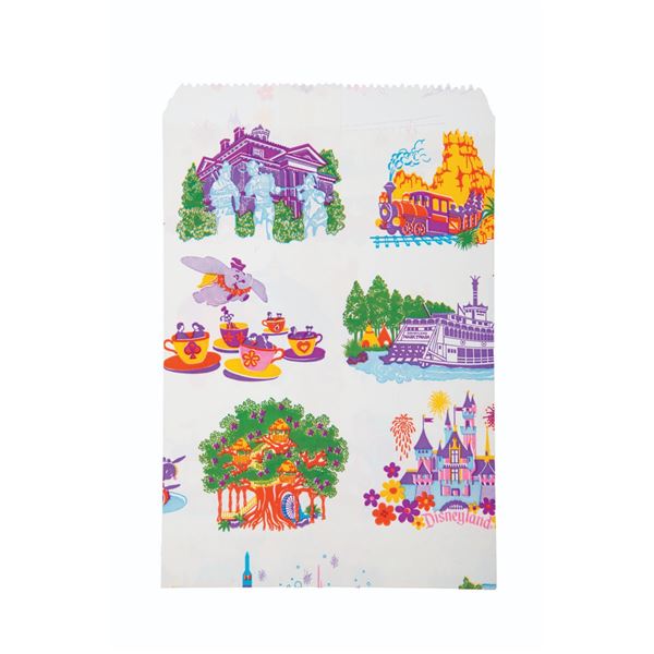 A Disneyland Attractions Paper Gift Bag.