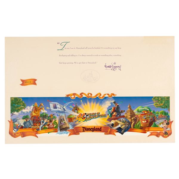 A Disneyland 40th Anniversary Commemorative Passport.