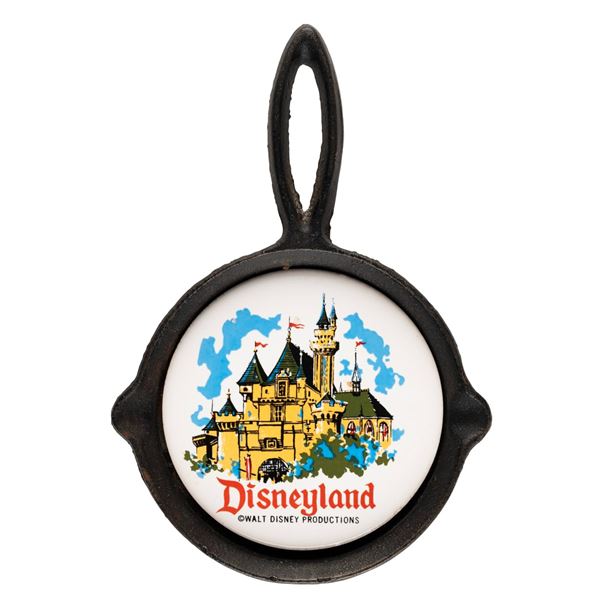 A 1960s Disneyland Cast Iron & Tile Miniature Skillet.