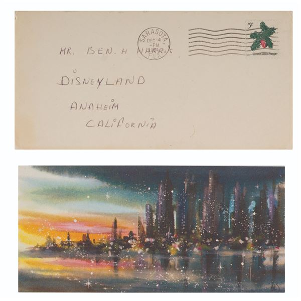 A Mimi Zerbini (Tinker Bell) Signed Christmas Card.