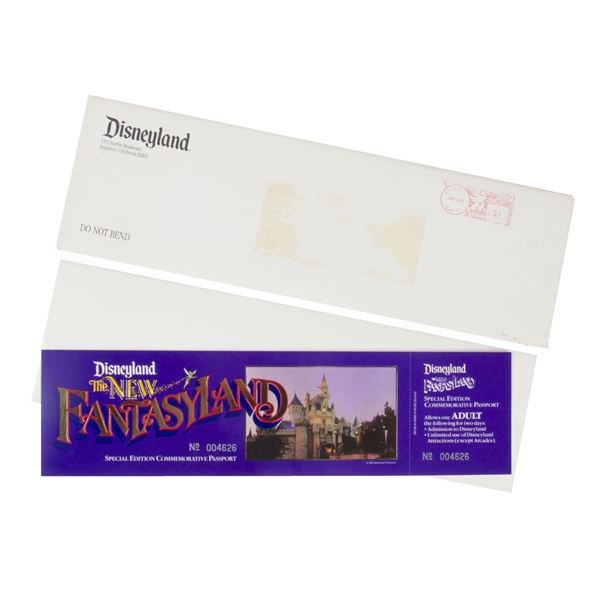 An Unused The New Fantasyland Commemorative Passport.