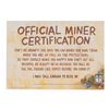 Image 2 : A Seven Dwarfs Mine Train Certification Card.