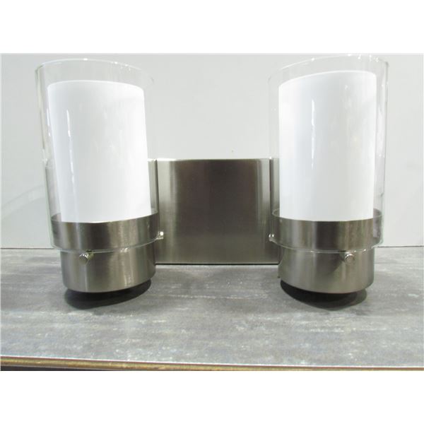 2 LIGHT SATIN NICKEL VANITY LIGHT