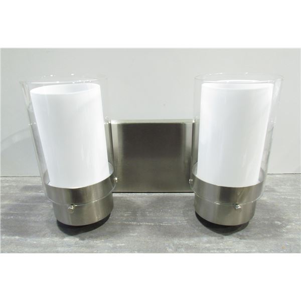 2 LIGHT SATIN NICKEL VANITY LIGHT