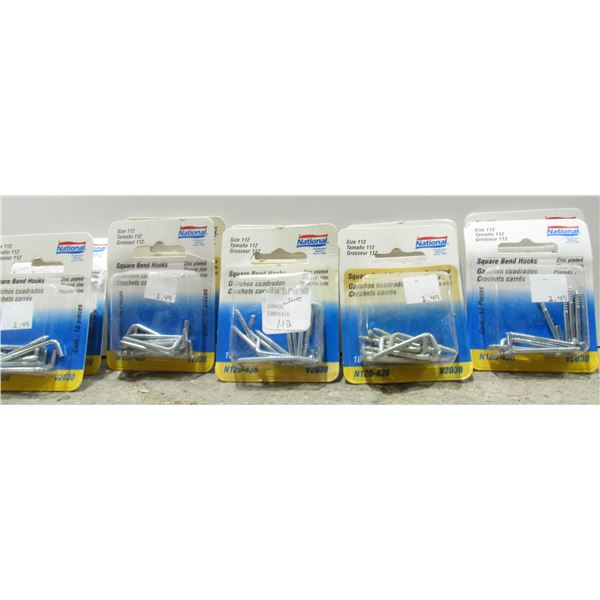 LOT OF 10 SIZE 112 SQUARE BEND HOOKS