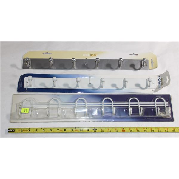 THREE ASSORTED HOOK/ HANGER RACKS