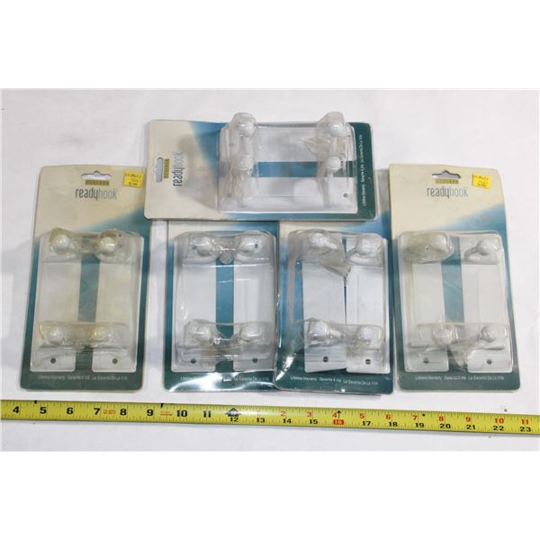 LOT OF TWO PACK HOOK RACKS