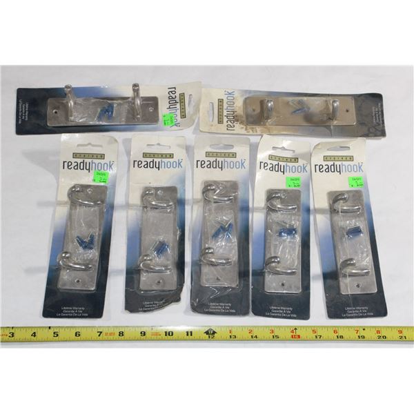 LOT OF TWO HOOK, HOOK RACKS
