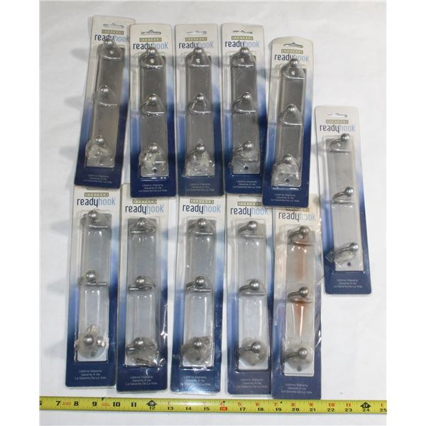 LOT OF 3 HOOK, HOOK RACKS