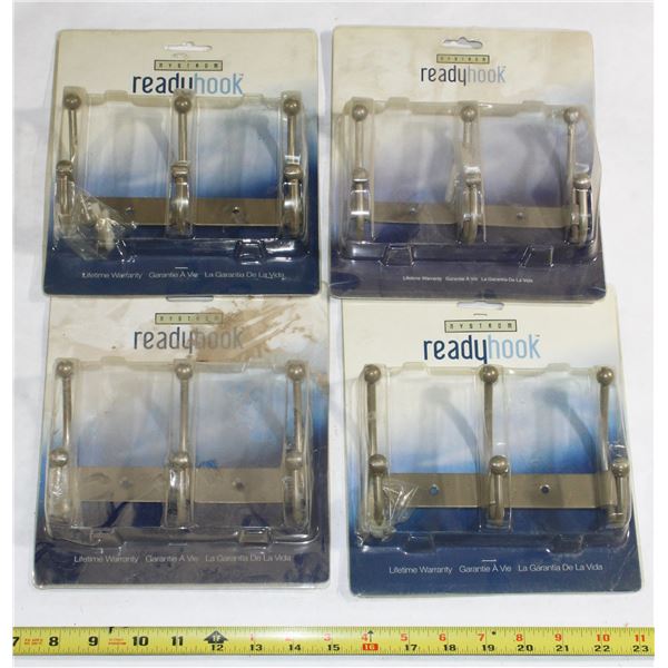 LOT OF 3 HOOK, HOOK RACKS