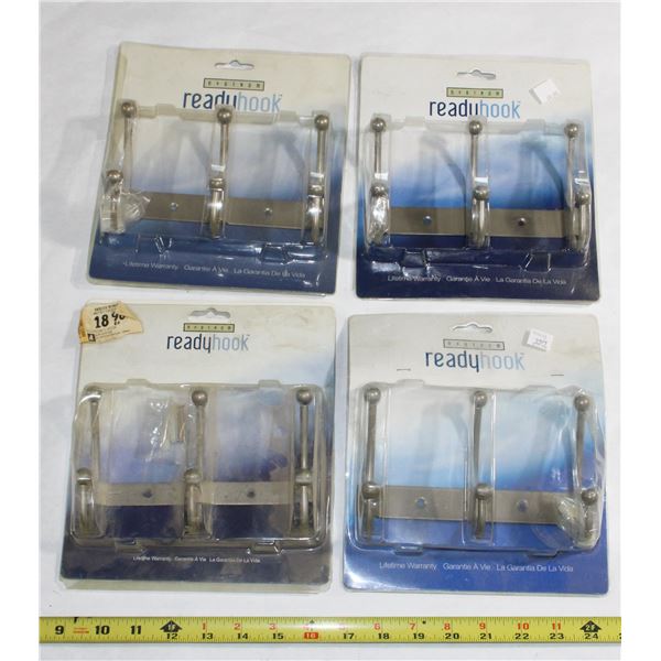 LOT OF 3 HOOK, HOOK RACKS