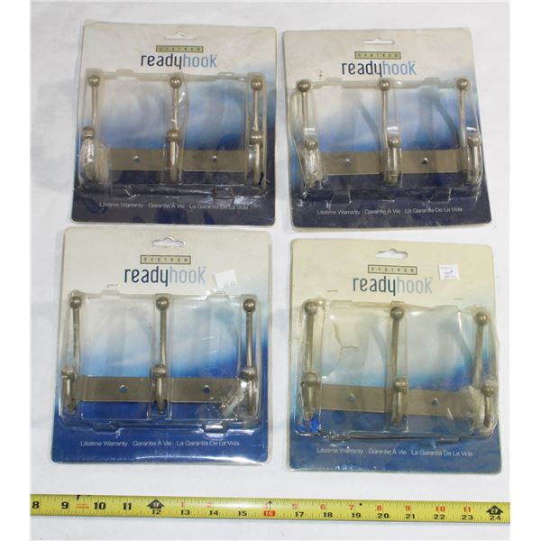 LOT OF 3 HOOK, HOOK RACKS