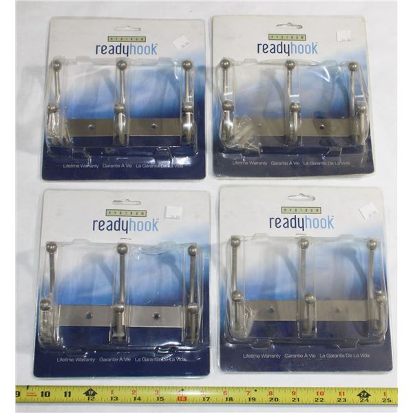 LOT OF 3 HOOK, HOOK RACKS