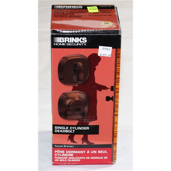 BRINKS HOME SECURITY TUSCAN BRONZE SINGLE CYLINDER