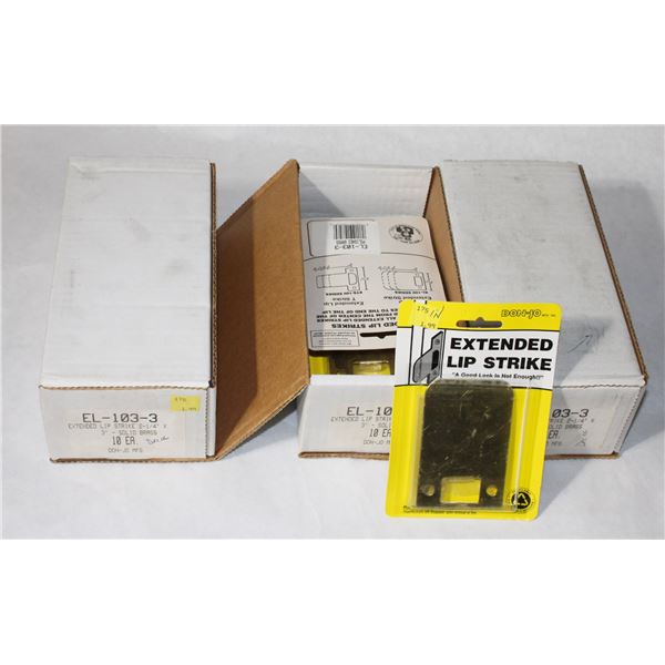 THREE BOXES OF EXTENDED LIP STRIKES 2-1/4" X 3"